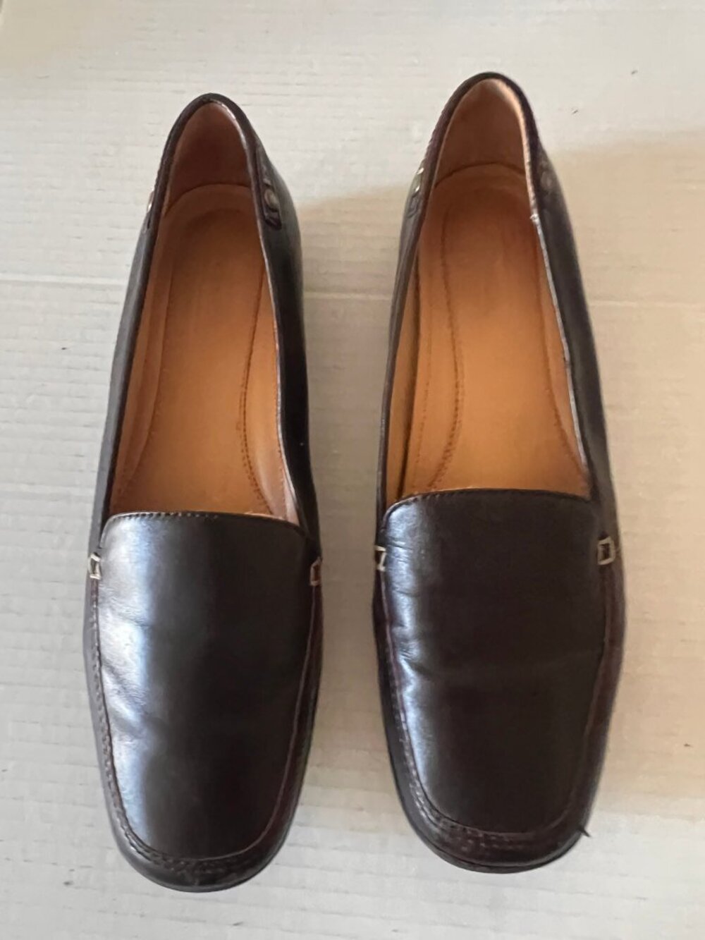 VINTAGE COACH DANAE LEATHER DRIVING LOAFERS SHOES SZ 8 PREPPY BROWN